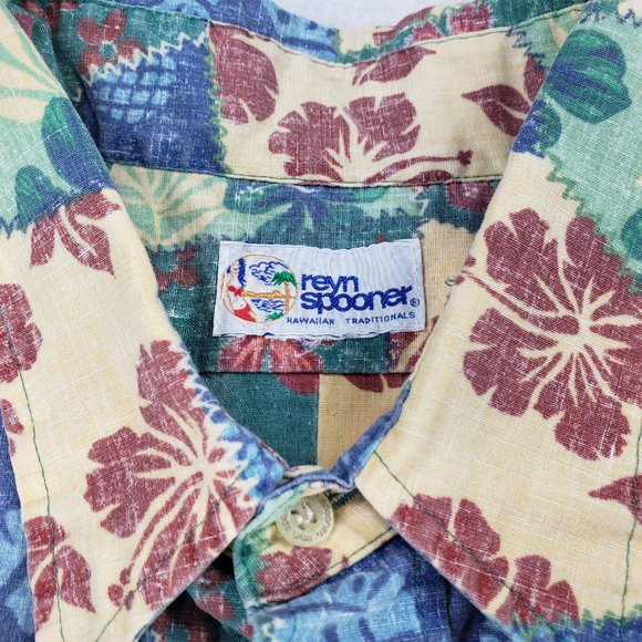 Reyn Spooner Vintage Hawaiian Shirt Mens Large XL - Picture 5 of 8